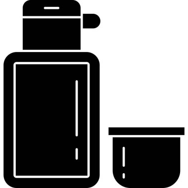 Şişe su içme ikonu katı bir şekilde
