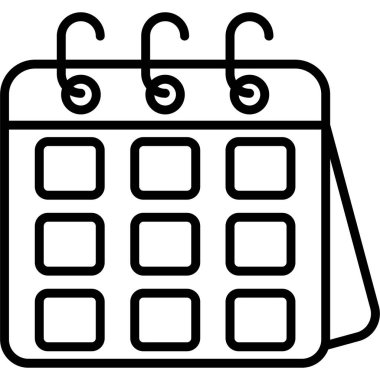 Takvim. Web simgesi basit illüstrasyon
