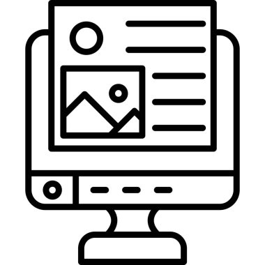 Web tasarım vektör çizgisi simgesi