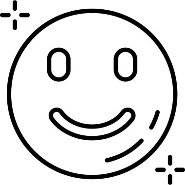 Gülümseme simgesi, vektör illüstrasyonu