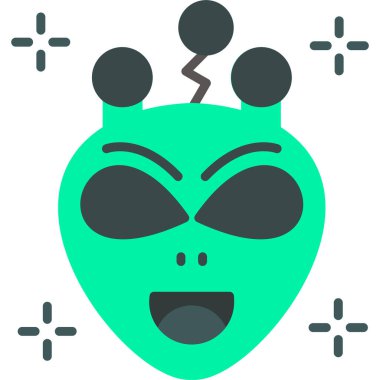 Şeytan emoji kutsal kişilerin resmi, vektör çizim