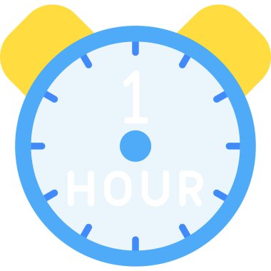 Saat web simgesi, basit vektör illüstrasyonu