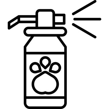 şişe simgesi, sprey vektör illüstrasyonu