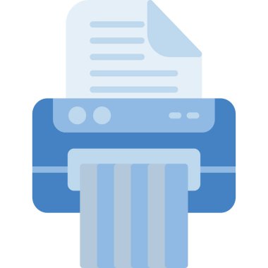 Yazıcı Düz Vektör Simgesi