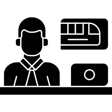 Online konferans ikonu. Beyaz arkaplanda izole edilmiş web tasarımı için çevrimiçi eğitim toplantı vektör simgesi