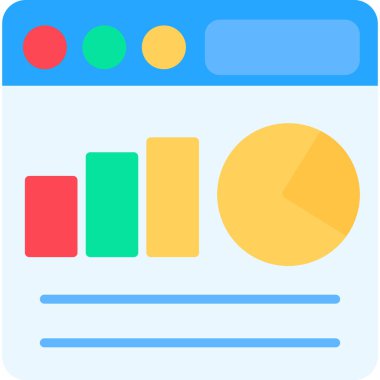 düz biçimli analitik grafik simgesi