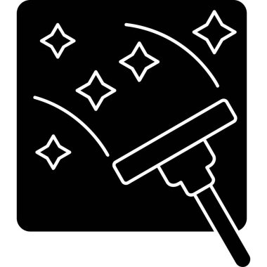 Bir fırça simgesinin vektör illüstrasyonu