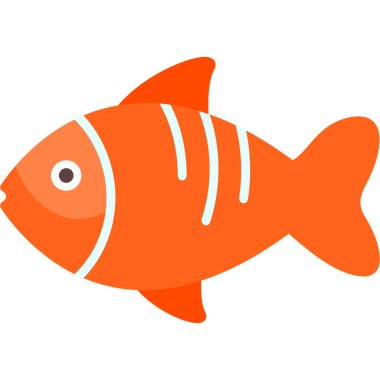 balık simgesi vektör illüstrasyonu