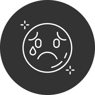 Üzücü simge vektör illüstrasyonu