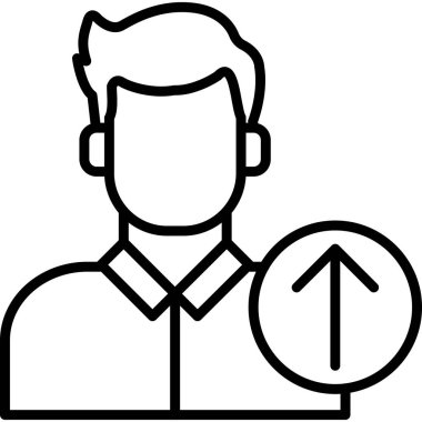 İş adamı simgesi, vektör illüstrasyonu