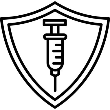 kalkan ikon vektör illüstrasyonu