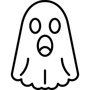 hayalet simgesi vektör illüstrasyonu