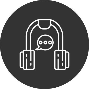 Kulaklık simgesinin vektör illüstrasyonu