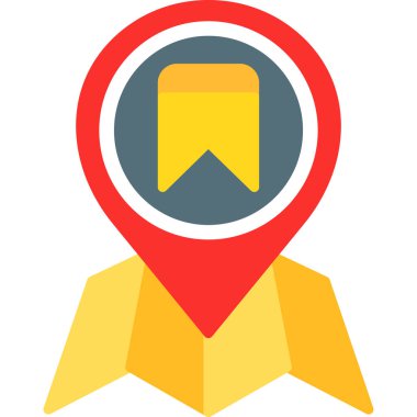 harita pin konumu simgesi düz biçimli