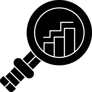 Analiz iş finans simgesi ana hat biçiminde