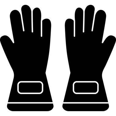 Eldiven simgesi, vektör illüstrasyonu