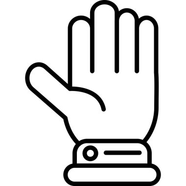 eldiven simgesi, basit vektör tasarımı