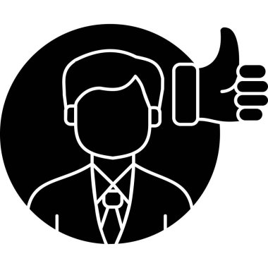 İş adamı simgesinin vektör illüstrasyonu