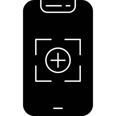 Akıllı telefon simgesi. Web için akıllı telefon vektör simgesinin basit illüstrasyonu