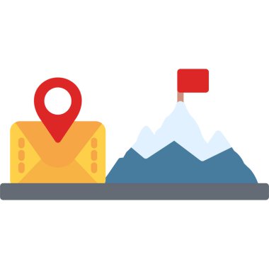 Seyahat hedef simgesinin vektör çizimi