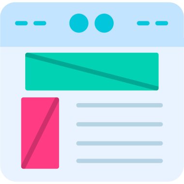 Web tasarım ikonu vektör illüstrasyonu