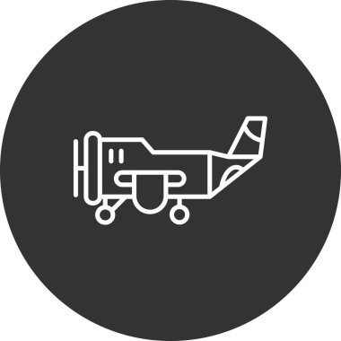 Uçak simgesinin vektör illüstrasyonu