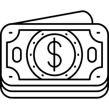 Taslak biçiminde fatura dolar para simgesi