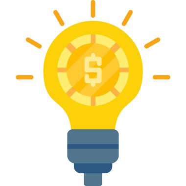 Fikir ikonu, vektör illüstrasyonu. düz renk simgesi