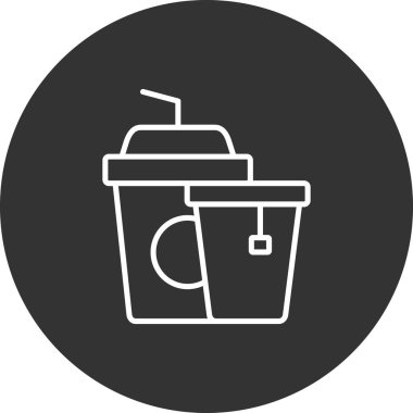 Kahve fincanı simgesinin vektör çizimi