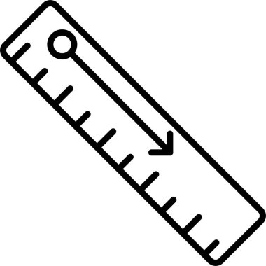 Ölçüm cetveli vektör simgesi