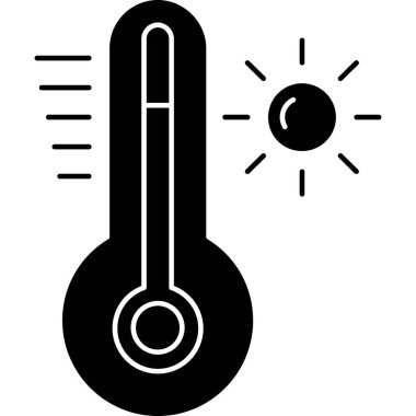 termometre simgesi vektör illüstrasyonu