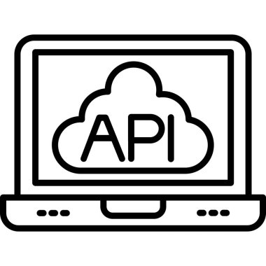 api web çizgisi vektörü