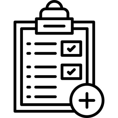 Kontrol listesi. Web simgesi basit illüstrasyon