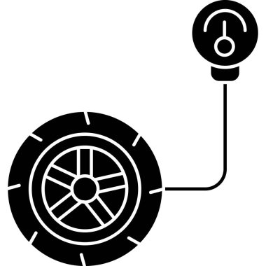Tekerlek simgesi, vektör çizimi