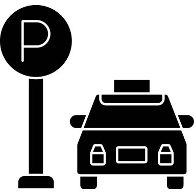 park simgesi vektör illüstrasyonu