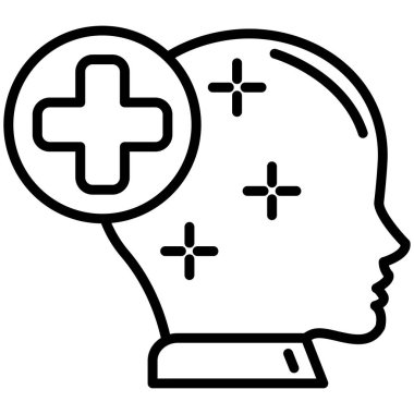 baş beyin vektör çizim tasarımı