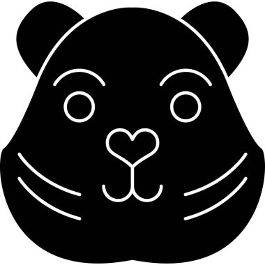 Ayı. Web simgesi basit illüstrasyon