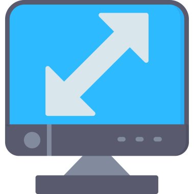 Düz biçimli ok aşağı internet simgesi