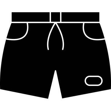 şort simgesi. vektör illüstrasyonu