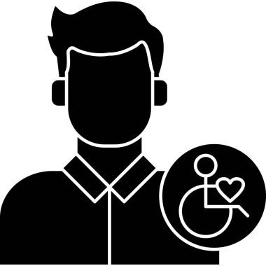 man simgesi vektör illüstrasyonu