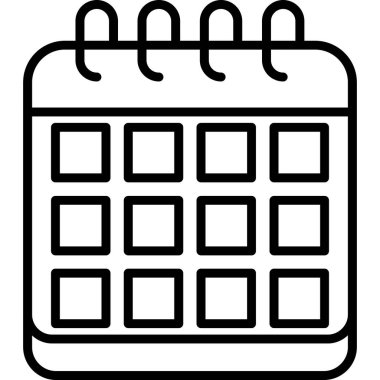 Takvim. Web simgesi basit illüstrasyon