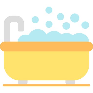 Düz banyo küveti ikonu.