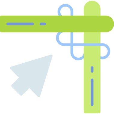 Düz biçimli ok yönü konumu simgesi