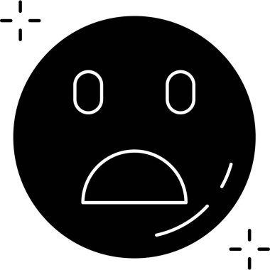 Kızgın ifade simgesi, vektör çizim