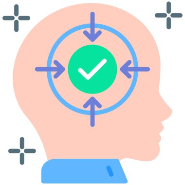 İnsan beyni olan bir kafa. Bir adamın resmi..