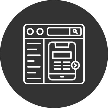 vektör lcd simgesi illüstrasyonu