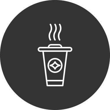 Kahve fincanı simgesinin vektör çizimi