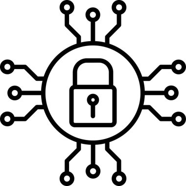 Güvenlik. Web simgesi basit illüstrasyon