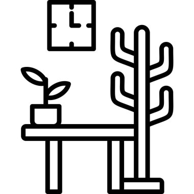 Kaktüs. Web simgesi basit illüstrasyon