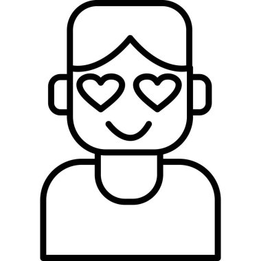 kalp ikonu olan çocuk, taslak tarzı